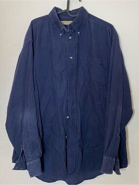 Men's Navy Button-Down Lightweight Shirt Jacket